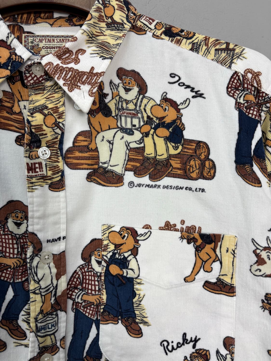 캡틴산타 패턴 코듀로이 버튼다운 셔츠 A3068 상품이미지3