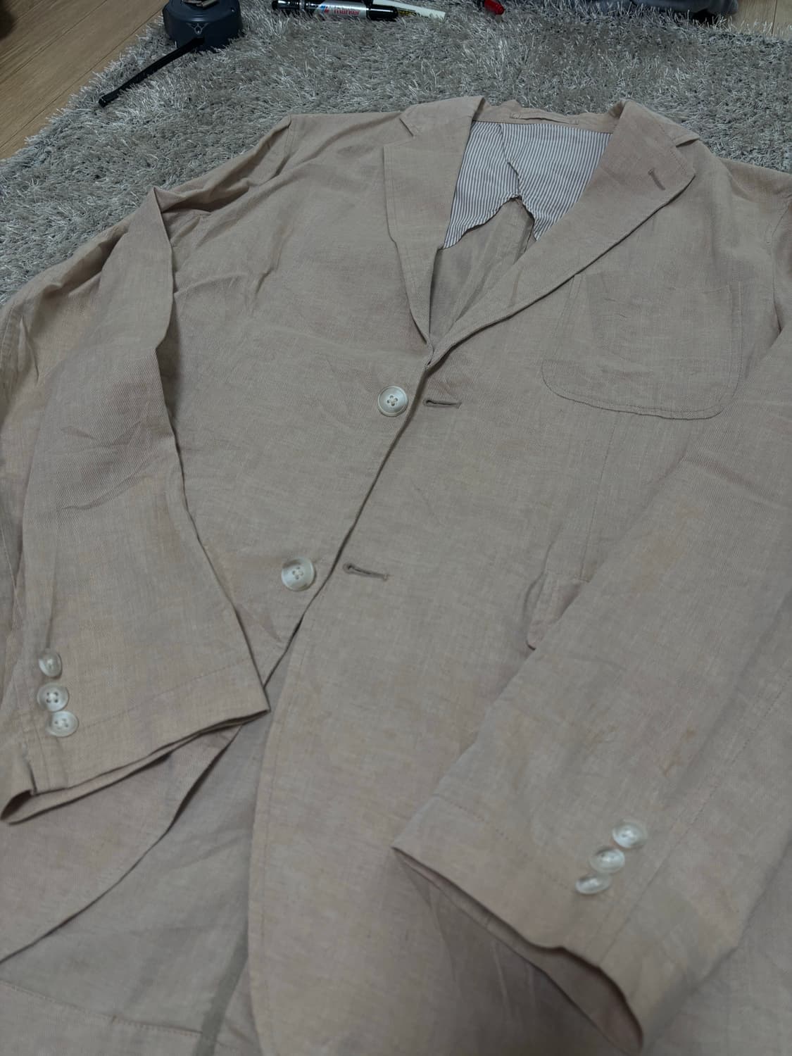 일본판 BRITISH KHAKI 면 블레이저 사이즈 105 상품이미지2
