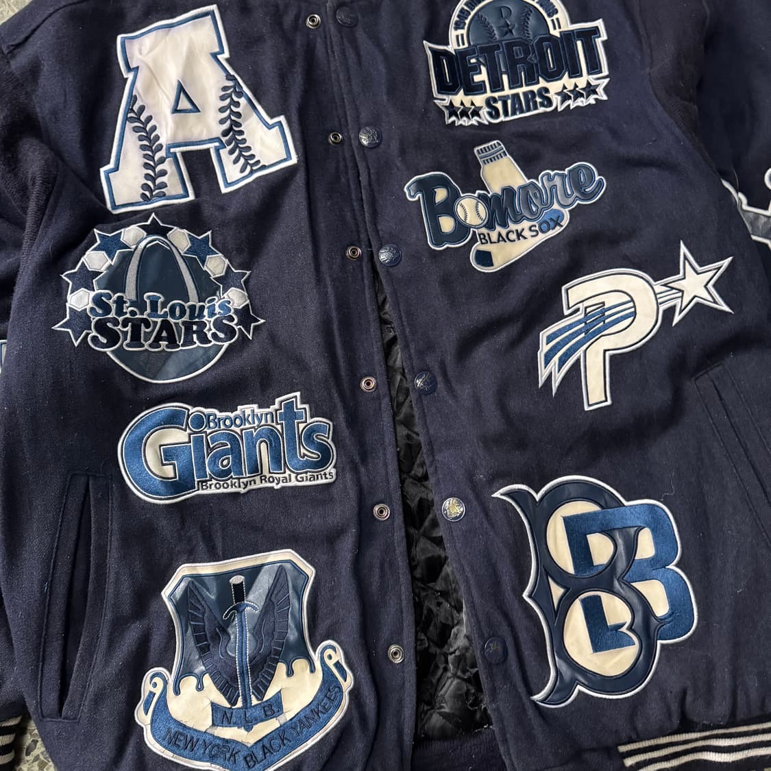 [XXL~XXXL] Negro Baseball 울 바시티 자켓 상품이미지6