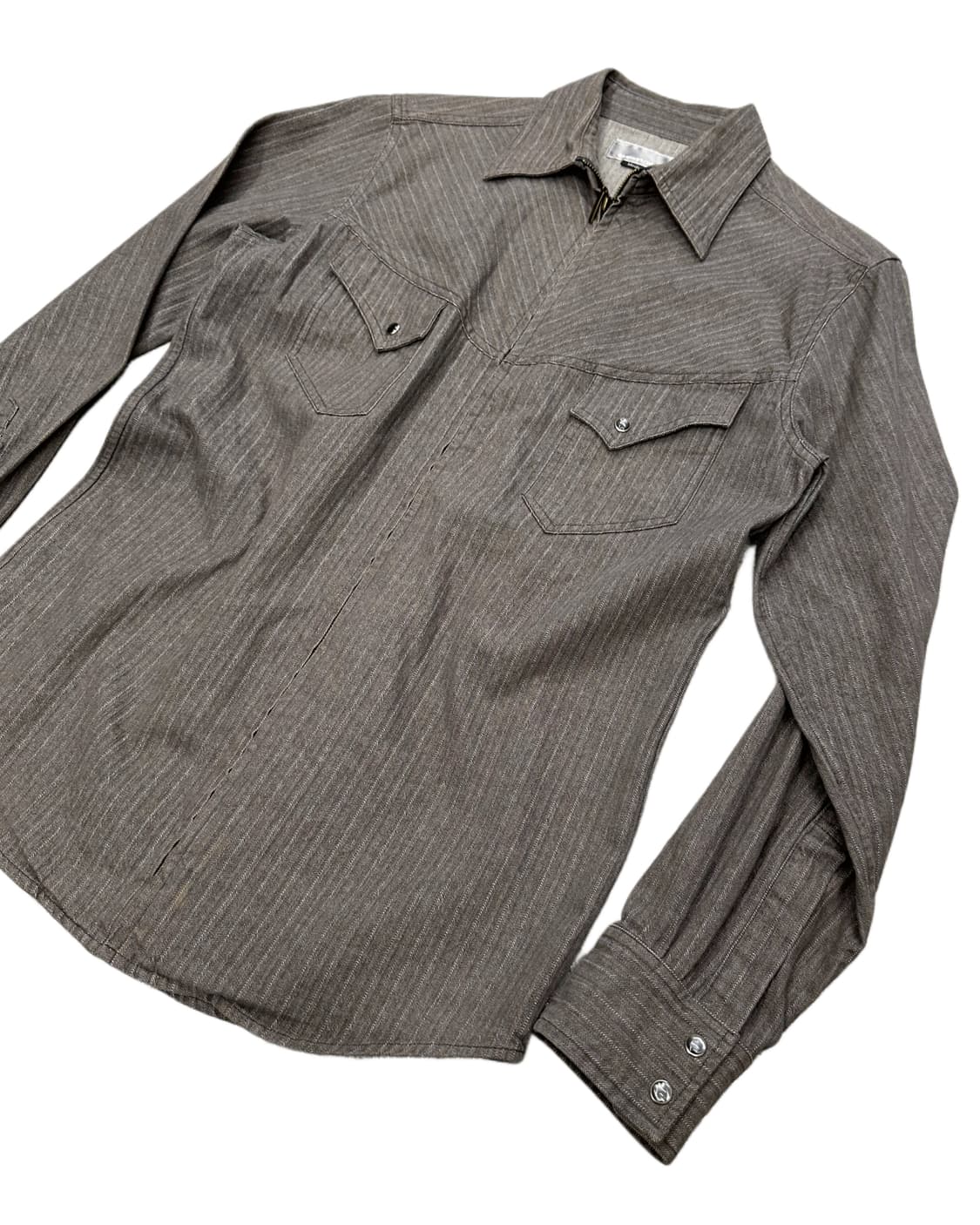 vintage western denim zip-up shirt 상품이미지3