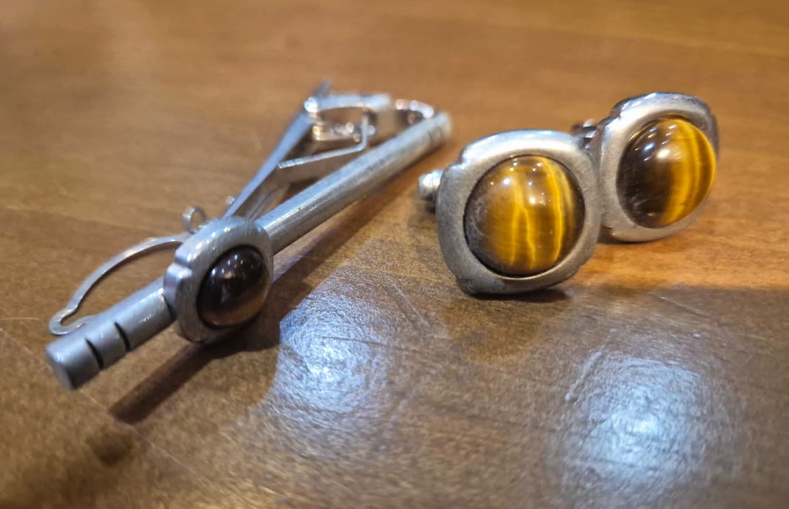 커프스 버튼 넥타이 핀 세트 상품이미지3