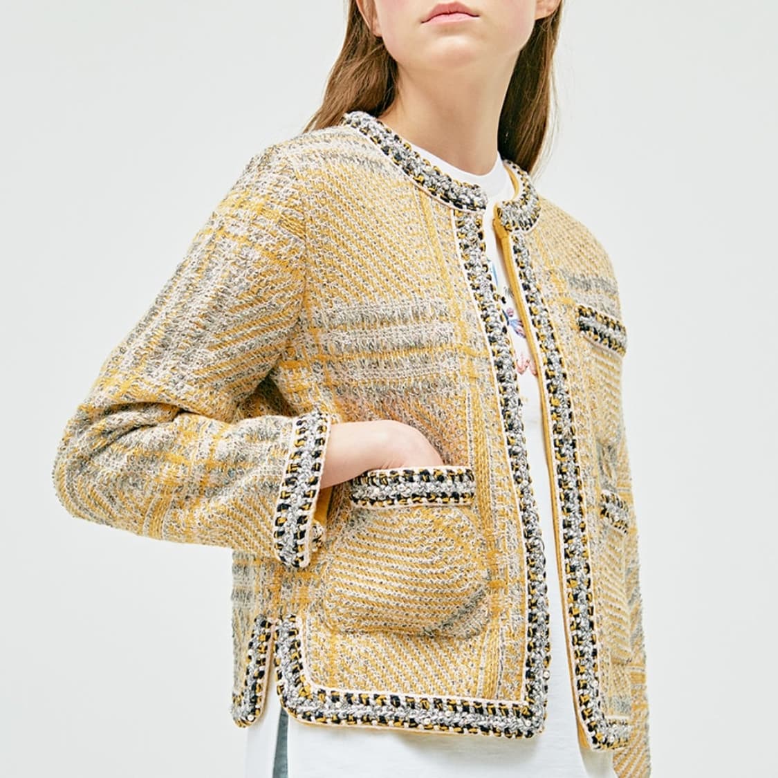 마인 MINE 펄 비즈 트위드 자켓 상품이미지1