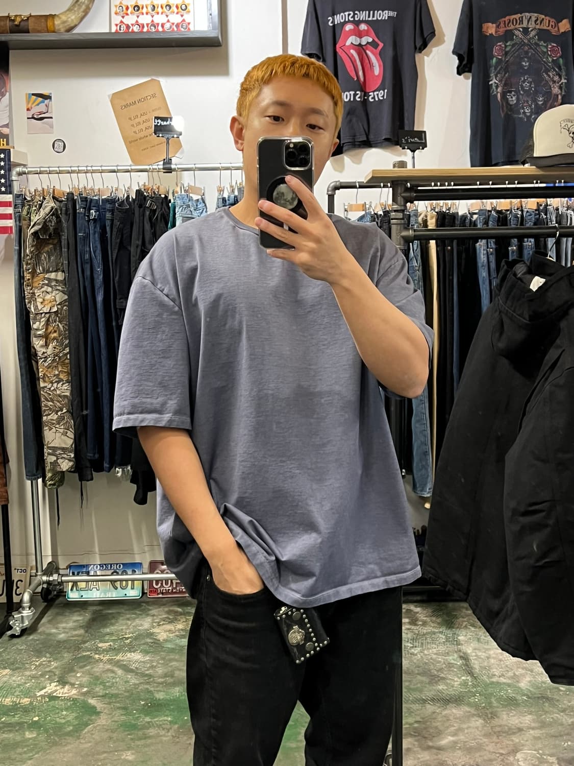 21SS [50] 메종 마르지엘라 워시드 코튼 스티치 반팔 티셔츠 상품이미지2