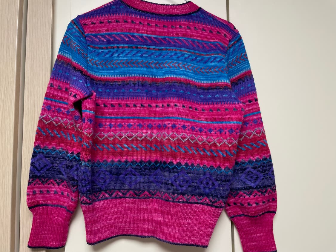 일본빈티지 컬러감 예술 울 가디건 상품이미지2