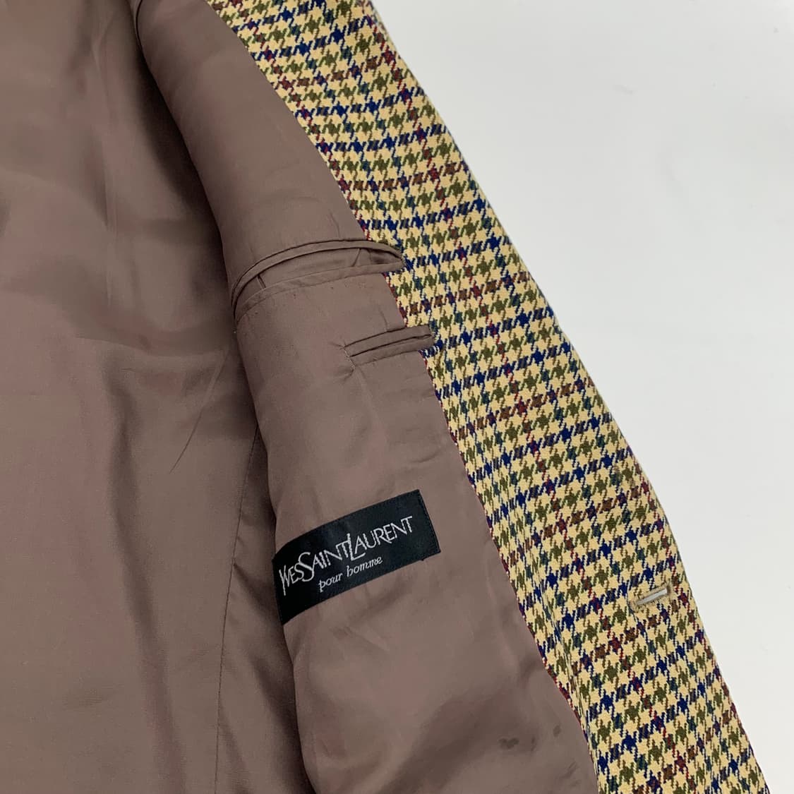 입생로랑 하운드투스 체크 캐시미어 혼방 블레이져 자켓 (105) 상품이미지7