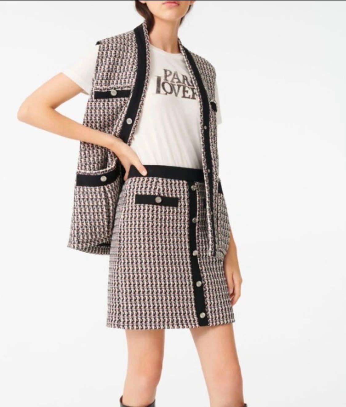 마쥬 트위드 치마 FR34 사이즈 (국내44) 상품이미지1