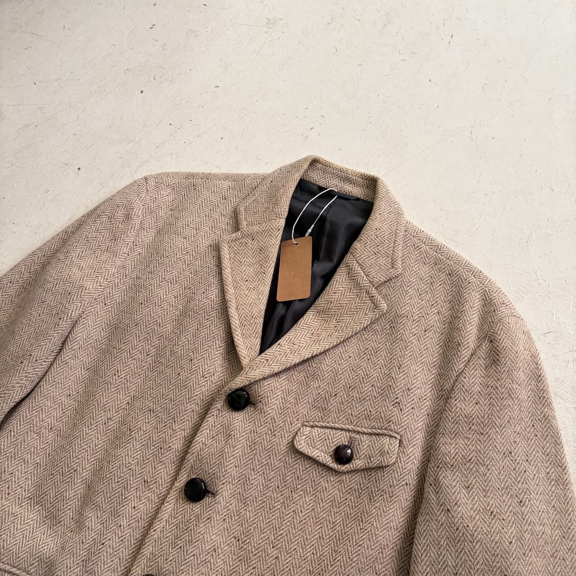 요지야마모토x더반 A.A.R 빈티지 울 헤링본 자켓 XL 상품이미지2