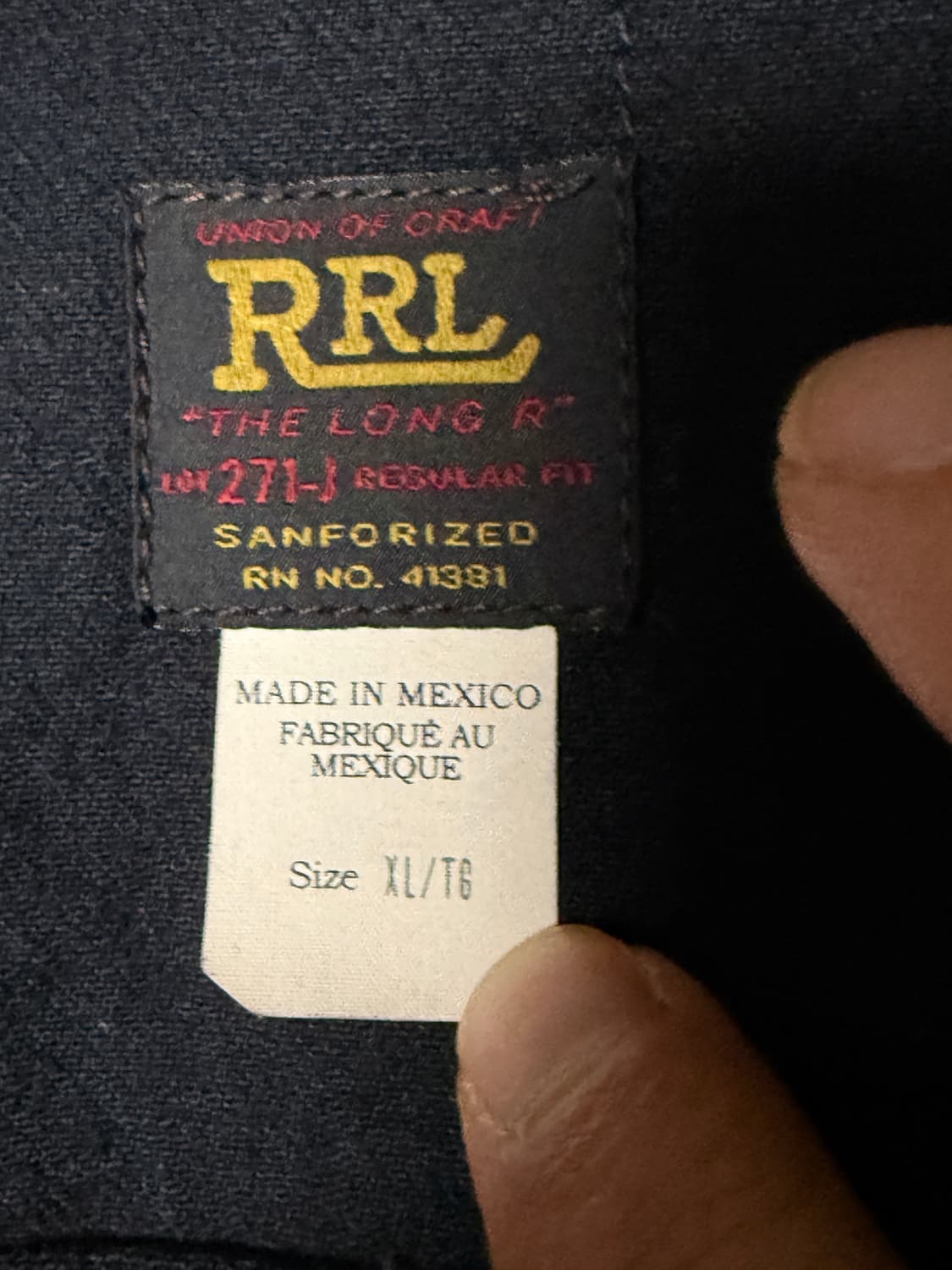[XL] RRL lot 271 구형 데님자켓 상품이미지4