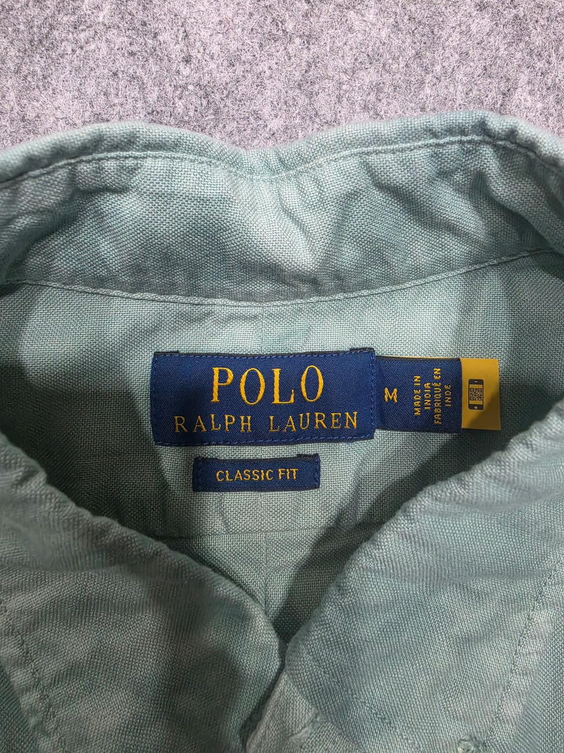 폴로 랄프로렌 타이다이 클래식핏 큐알택 옥스포드 반팔셔츠 M 상품이미지4