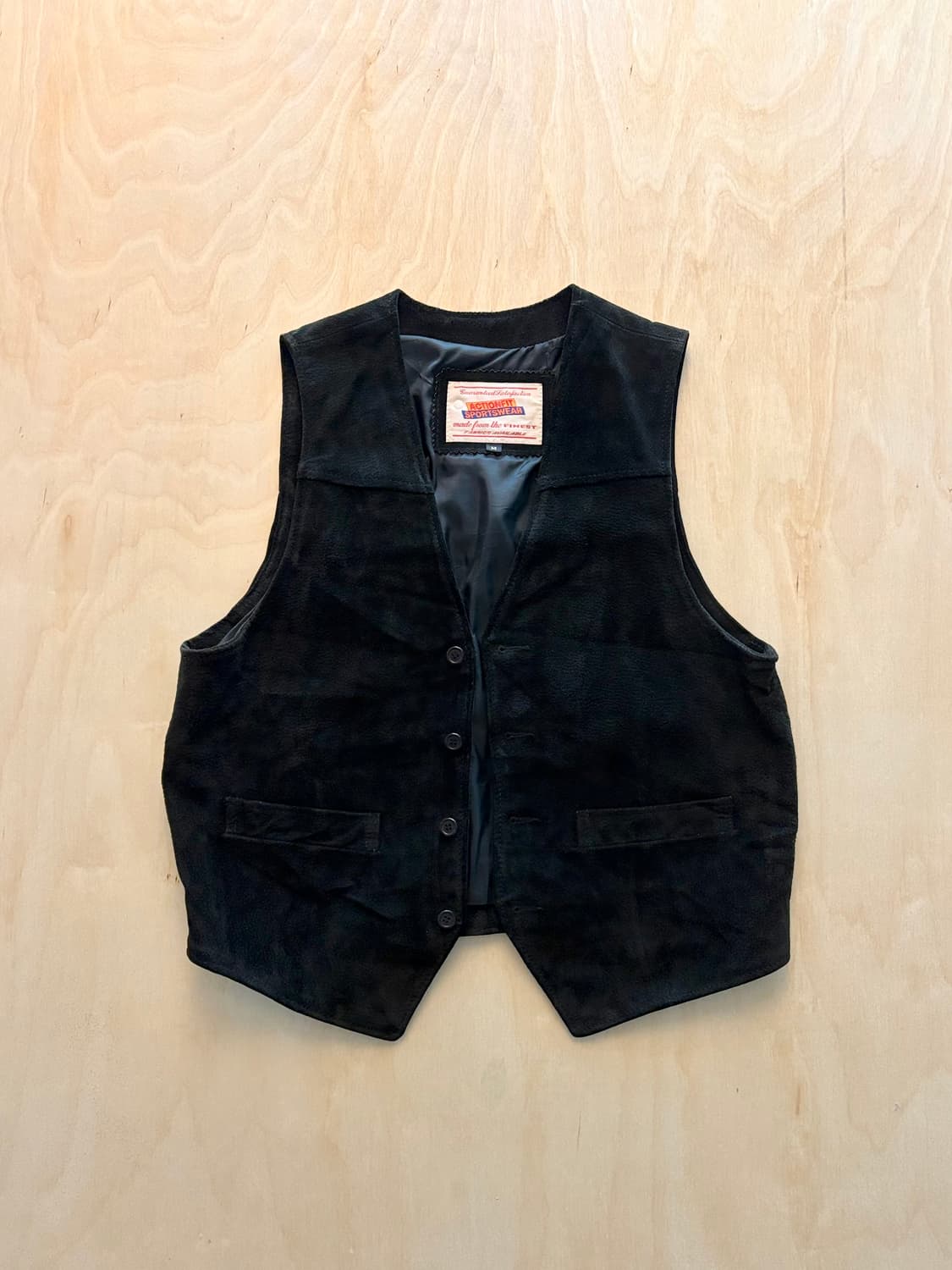 웨스턴 스타일 레더 가죽 스웨이드 조끼 베스트 상품이미지1