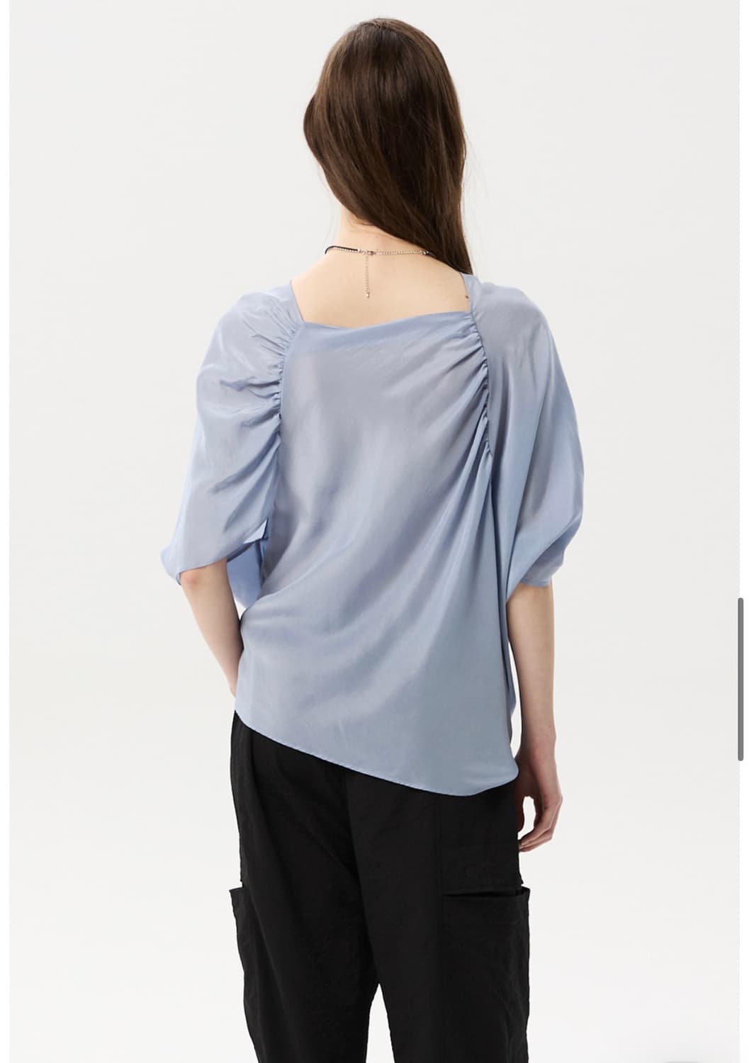 Midnlow Unbalanced Draped Shirts 상품이미지3
