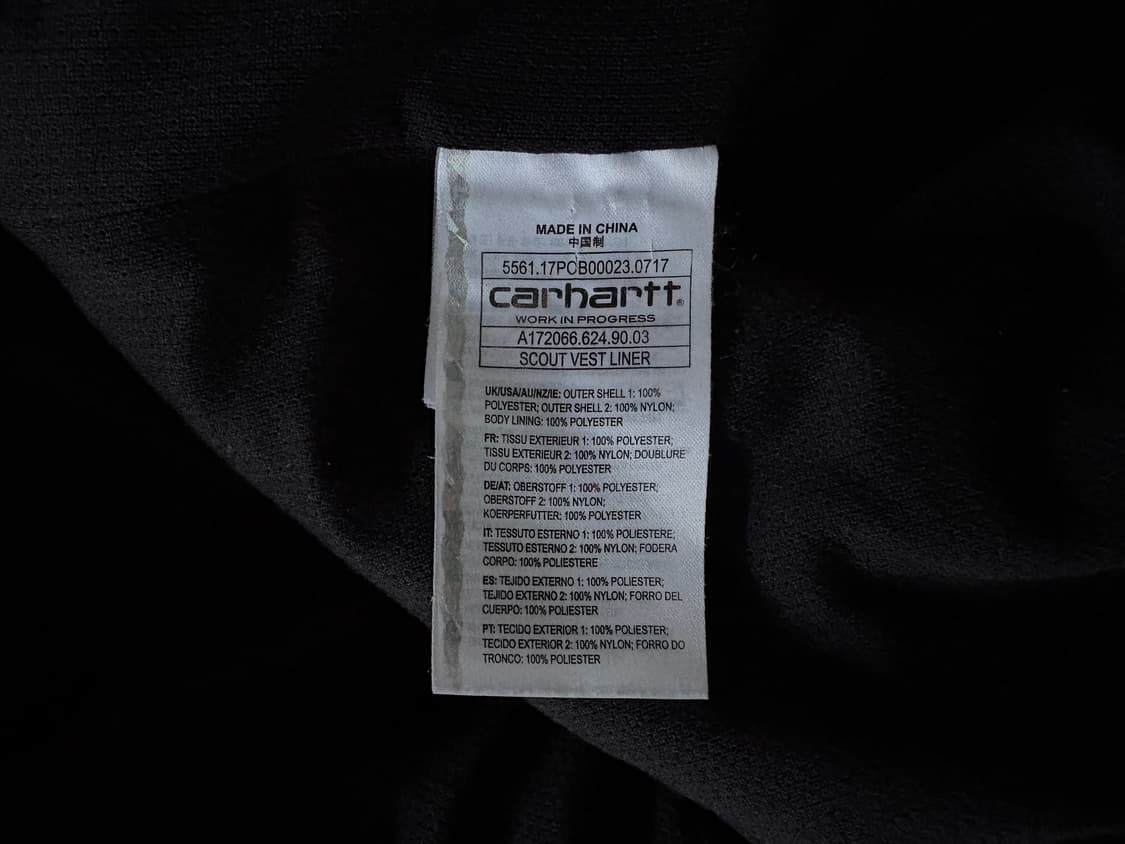 Carhartt WIP Scout Vest Liner 상품이미지5