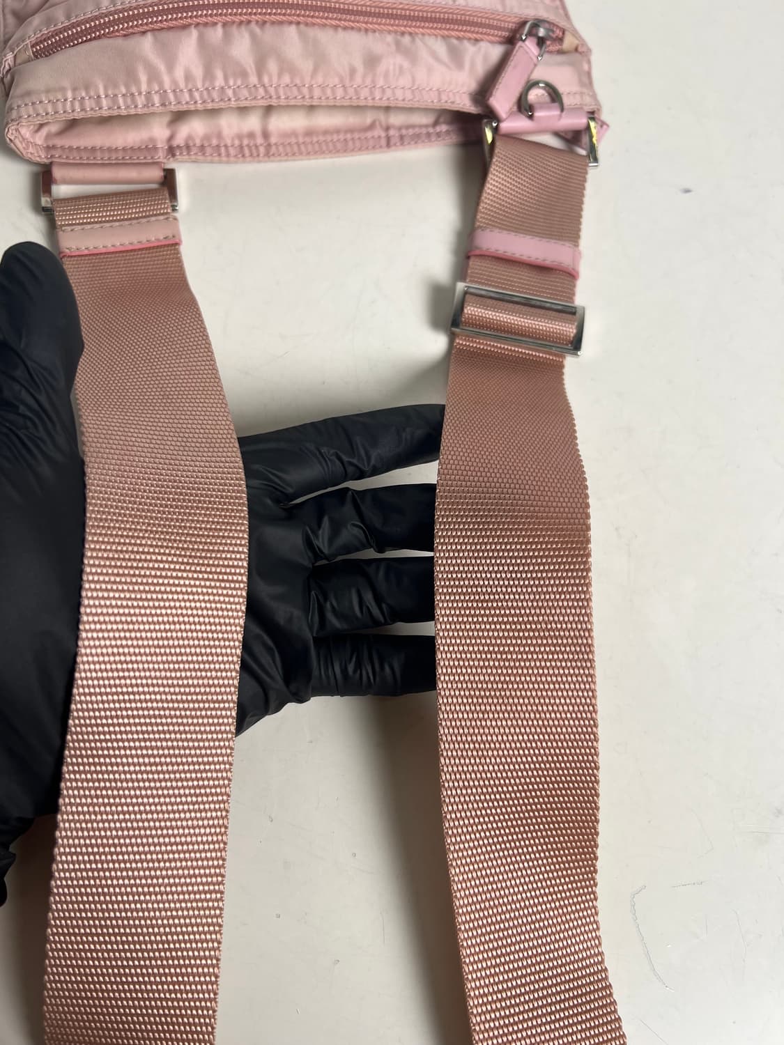 (빈티지) 프라다 베이비핑크 포코노 스퀘어 크로스백 상품이미지9