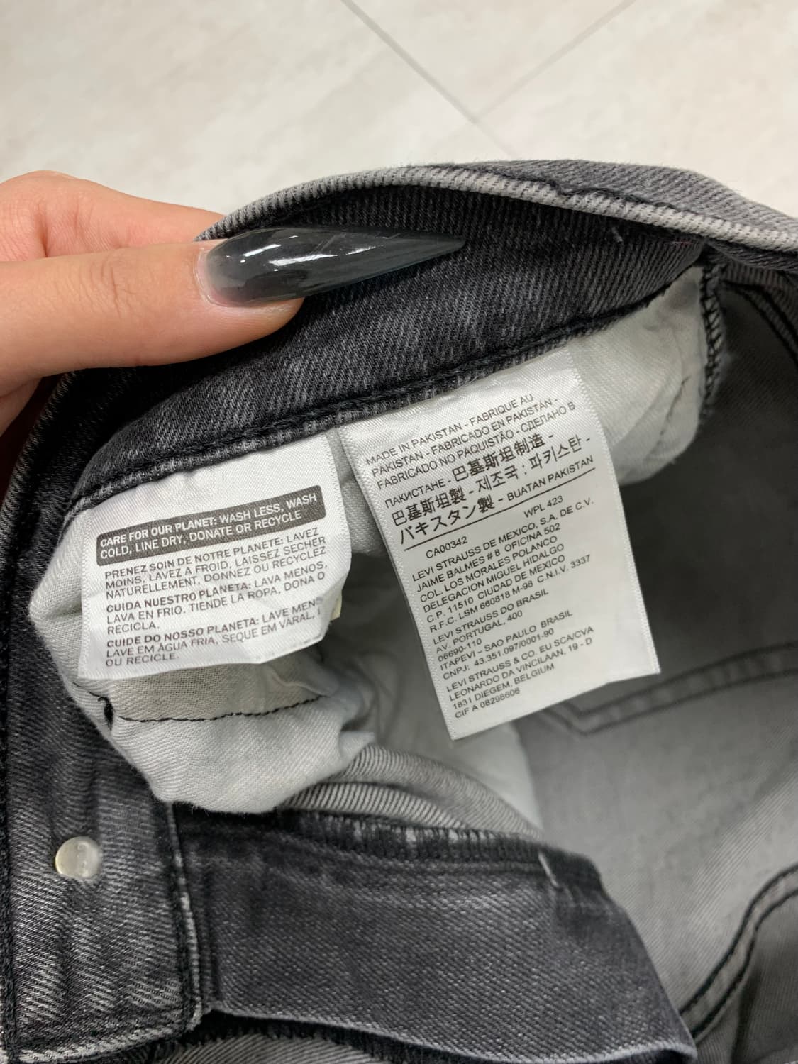 리바이스 541 흑청 데님 팬츠 #309 상품이미지4