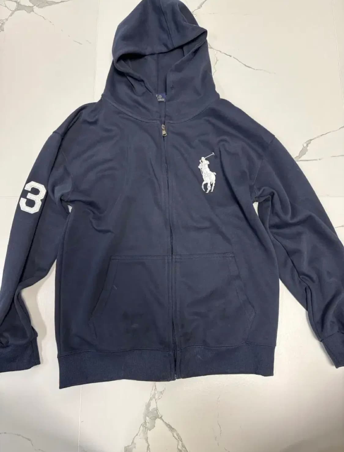 폴로 빅포니 후드집업 네이비 상품이미지1