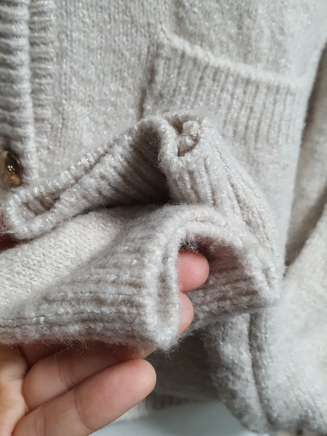 [모리걸] 아이보리 포켓 가디건 상품이미지3