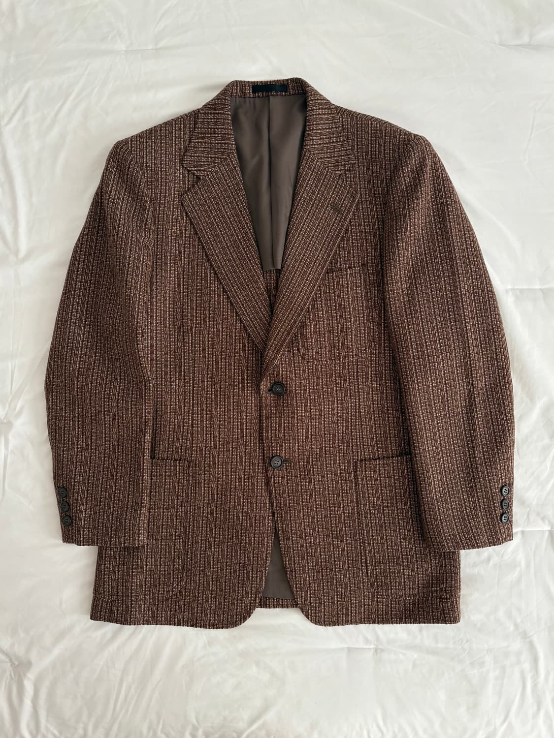 brown pattern jacket 브라운 패턴 자켓 상품이미지1