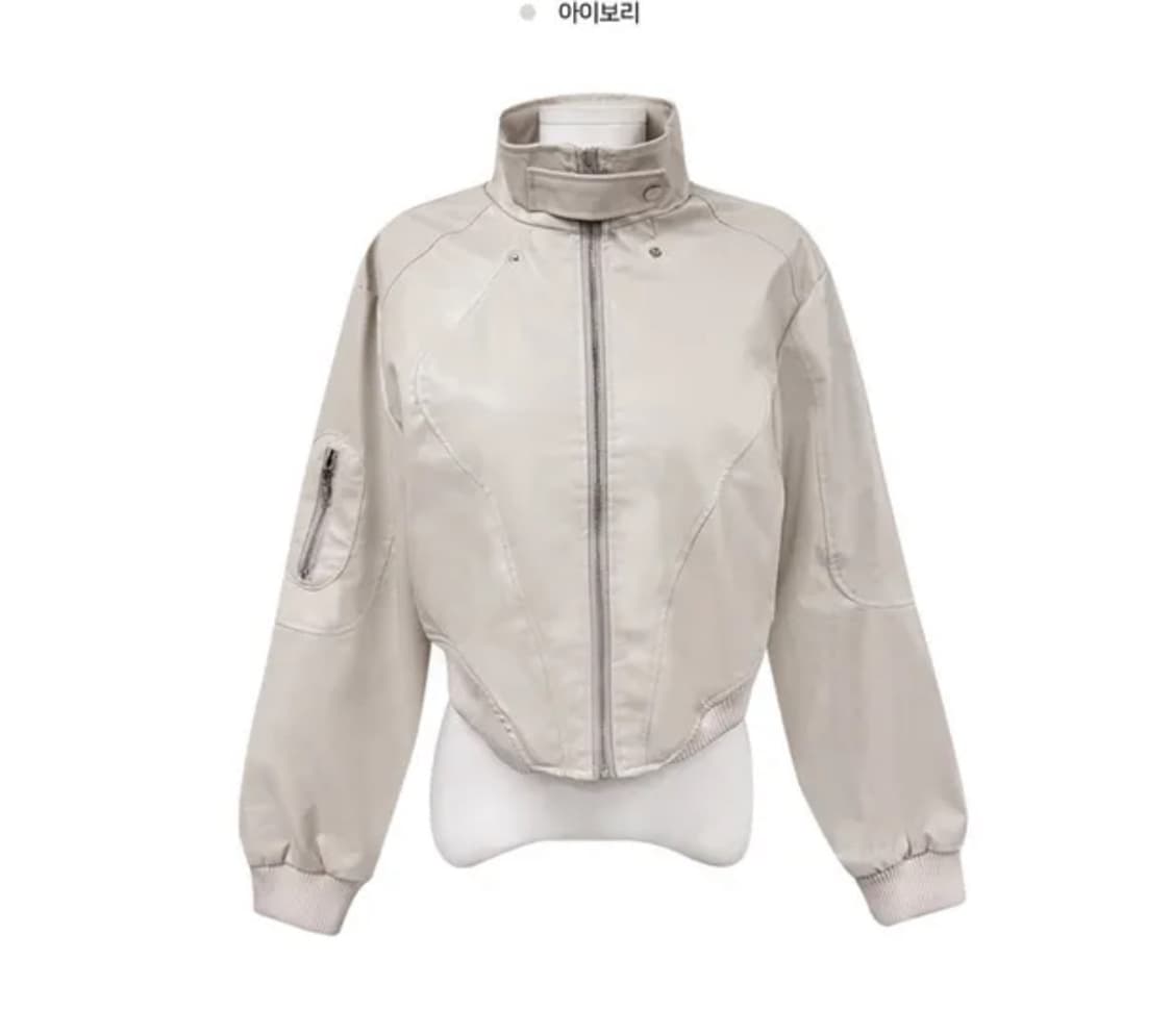 크롭 레더 자켓 상품이미지1