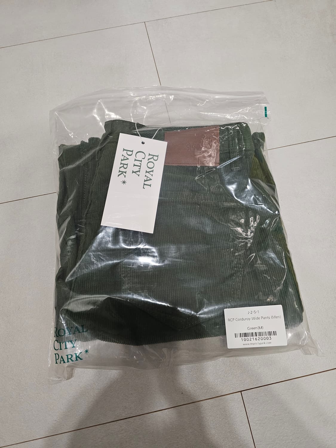 로얄시티파크 코르듀이 팬츠 그린 M (봉태규) 새제품 상품이미지3