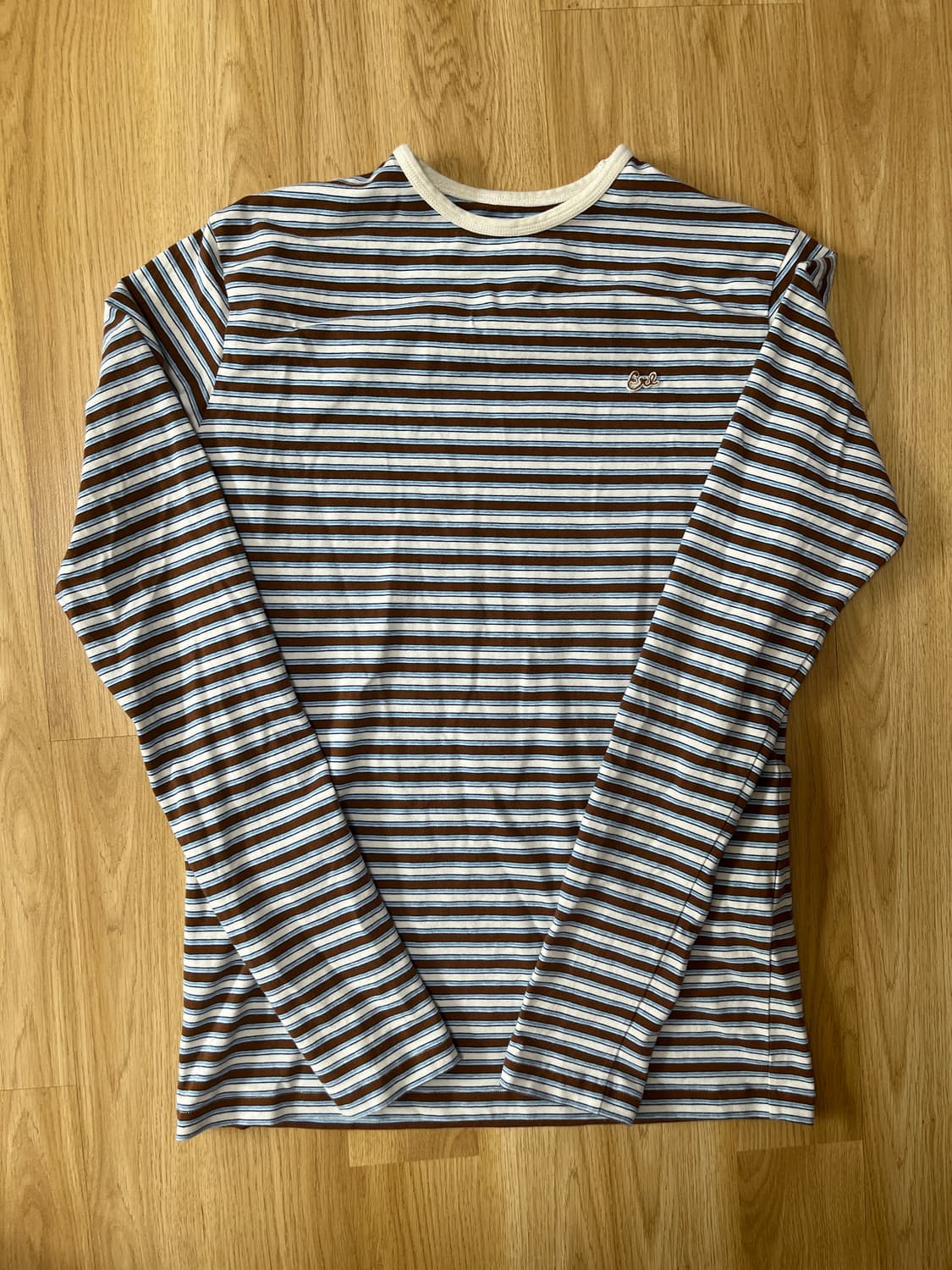 ERL 스트라이프 롱슬리브 브라운 L 상품이미지2