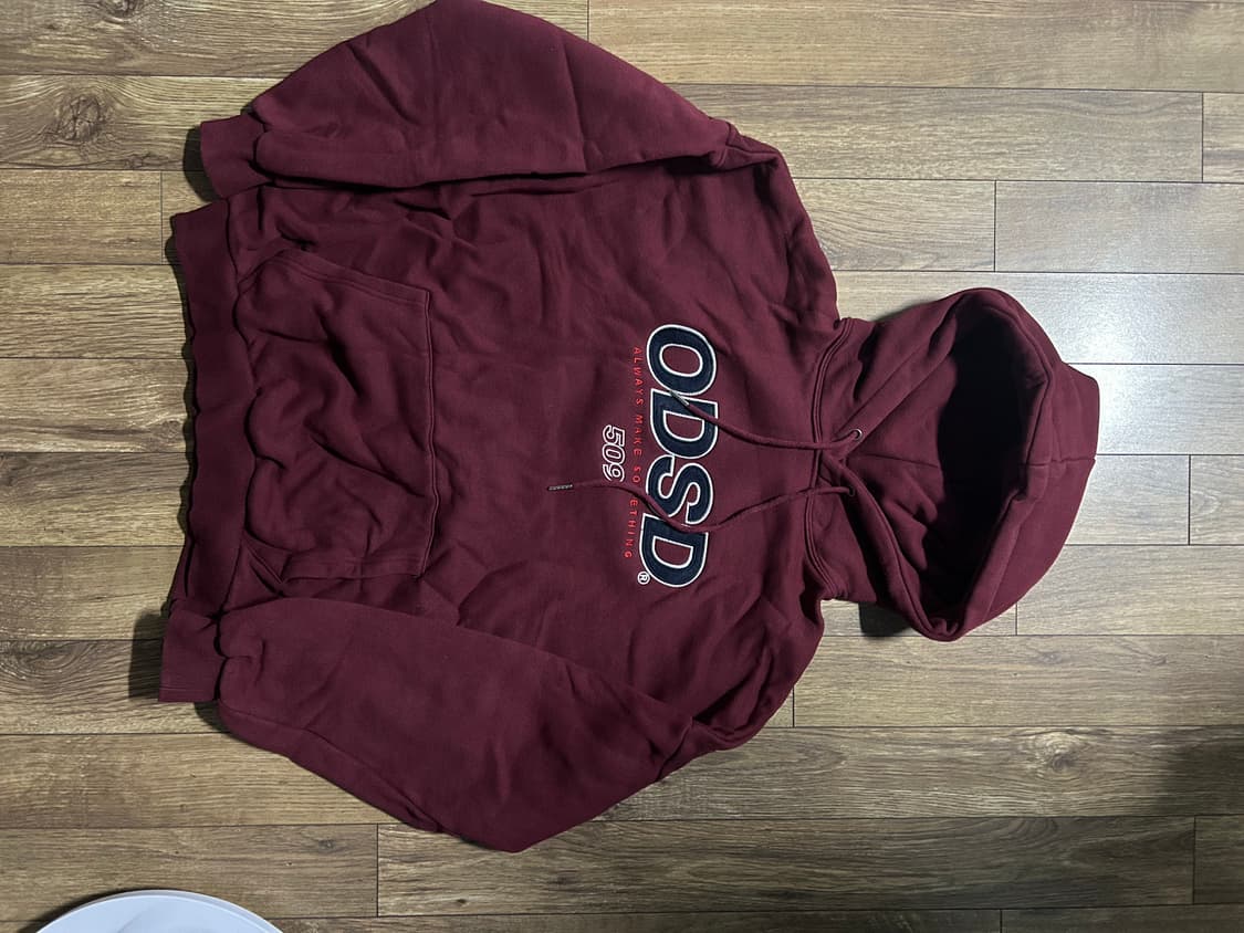 오드 스튜디오 버건디 후드티 상품이미지1