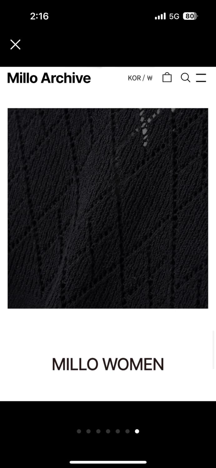 (새상품) Millo women 밀로우먼 Knit Vest [Black] 상품이미지6