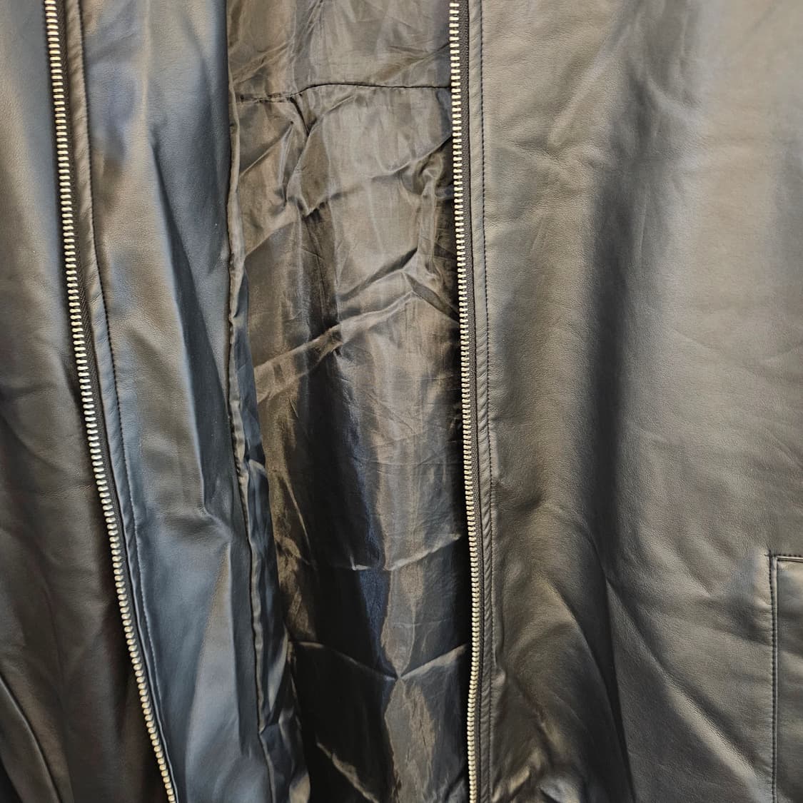 실측100(L)빈티지 오버핏 레자 가죽자켓 상품이미지5