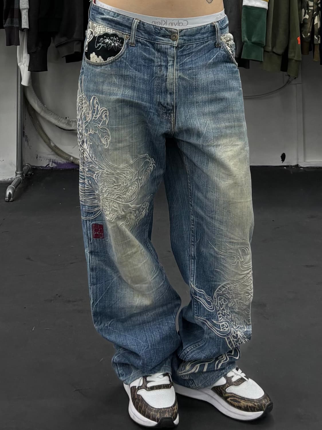 카라쿠리 타마시 오리엔탈 드래곤 데님팬츠 상품이미지3