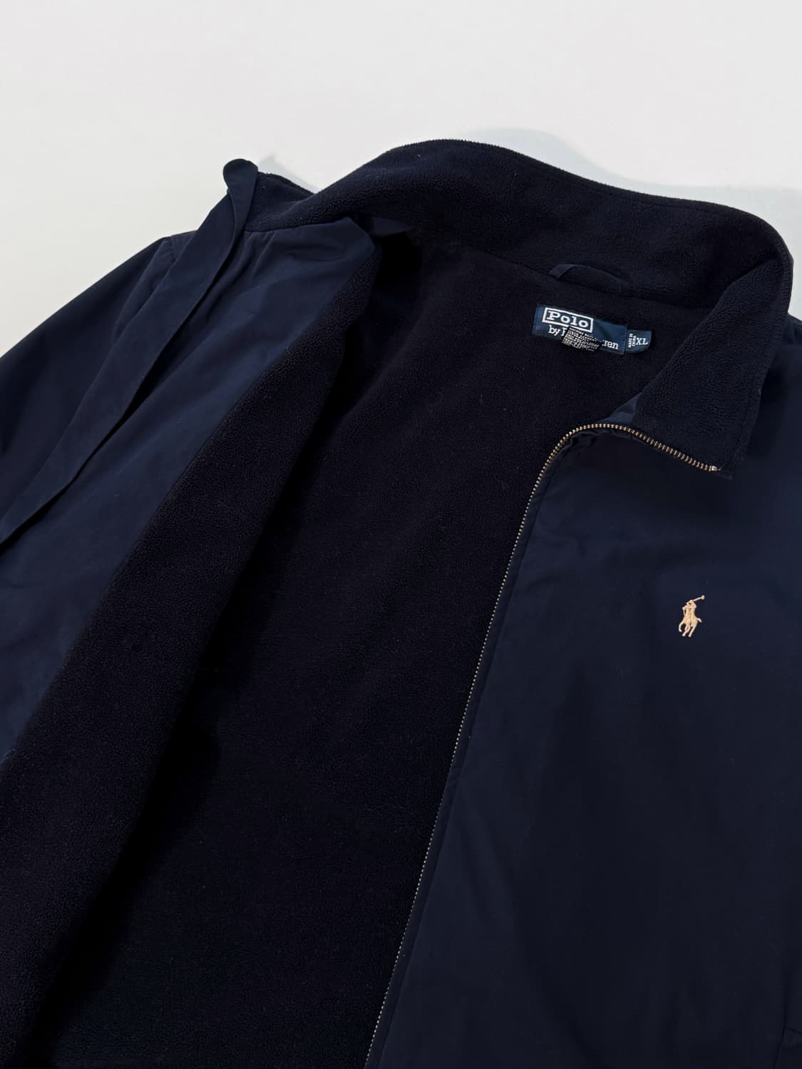 폴로 랄프로렌 00‘s 오버핏 딥네이비 폴리쉘 풀집업 봄버 점퍼 상품이미지7