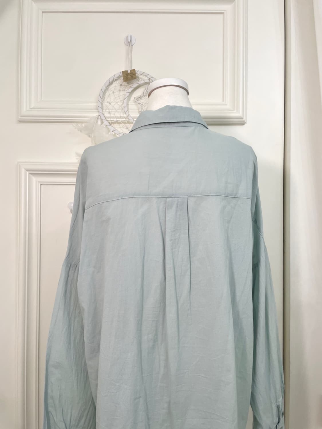 mute mint cotton loose shirt(size-L) 상품이미지4
