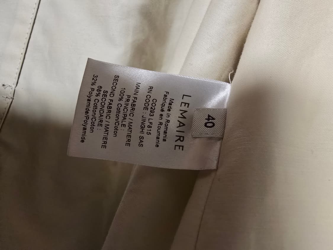 르메르 22fw 바이컬러 트렌치코트 40 상품이미지4