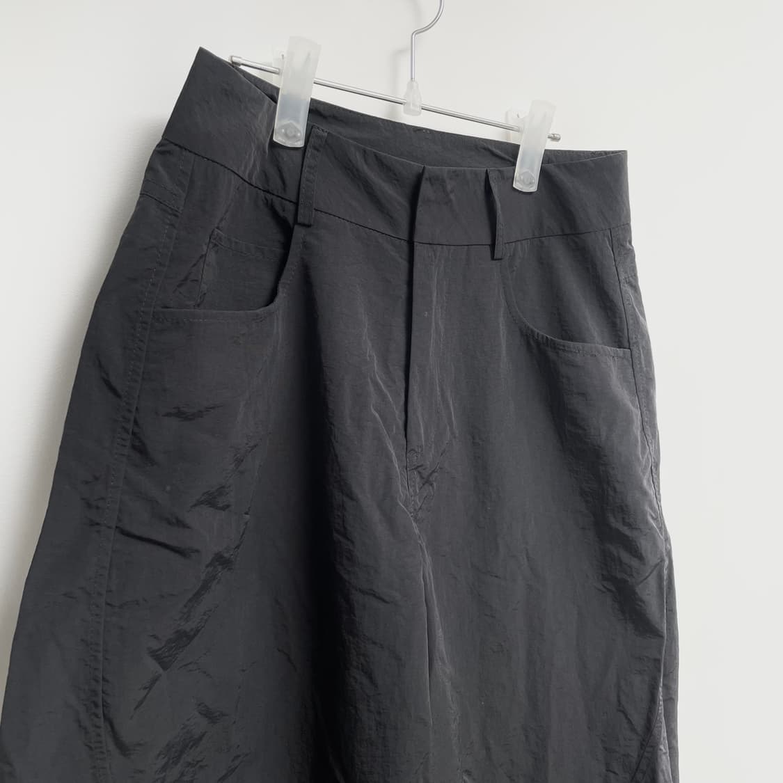 [옷장정리] 나일론 와이드팬츠 블랙 상품이미지3