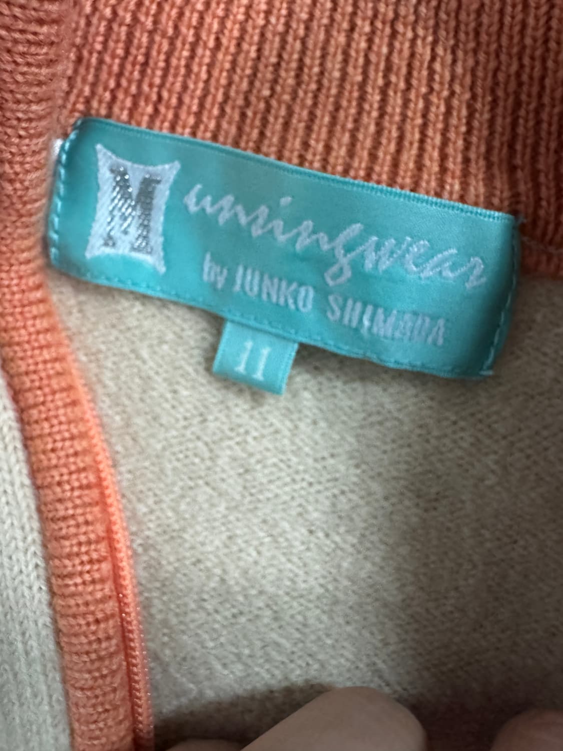 여성 준코 시마다 아가일 크롭 니트 일본빈티지 상품이미지3