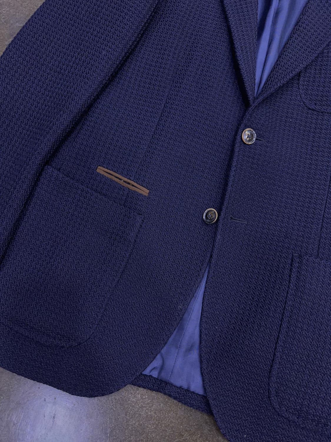 마시모두띠 와플 패턴 엑스트라 파인 울 스포츠자켓 네이비 48 상품이미지5