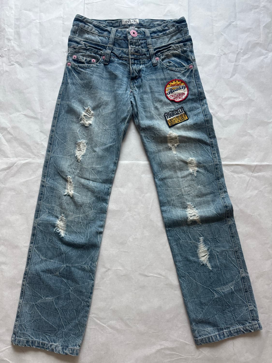 Gyaru style denim pants 상품이미지1