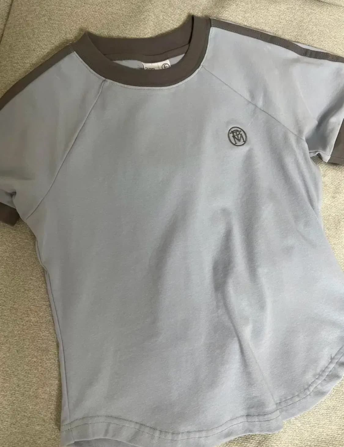 파르티멘토우먼 컬리지 스트라이프 링거티_스카이 상품이미지2