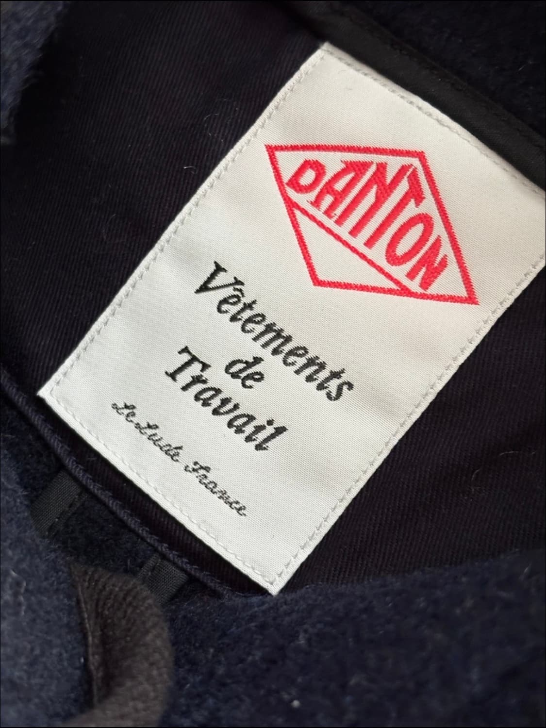 단톤 네이비 후드 울 코트 💙 상품이미지5