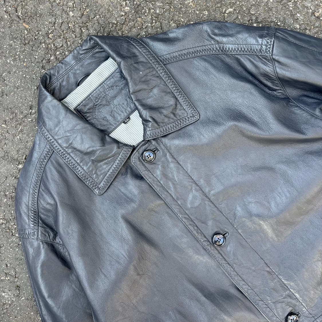 빈티제 레더 카 코트 상품이미지4