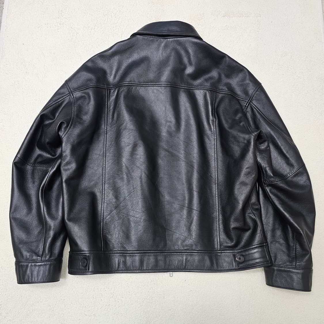 L 도프제이슨 오버핏 램스킨 싱글 가죽자켓 상품이미지4