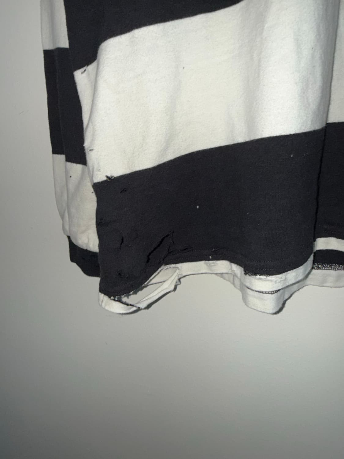 빈티지 디스트레스드  데미지 단가라 긴팔 상품이미지6