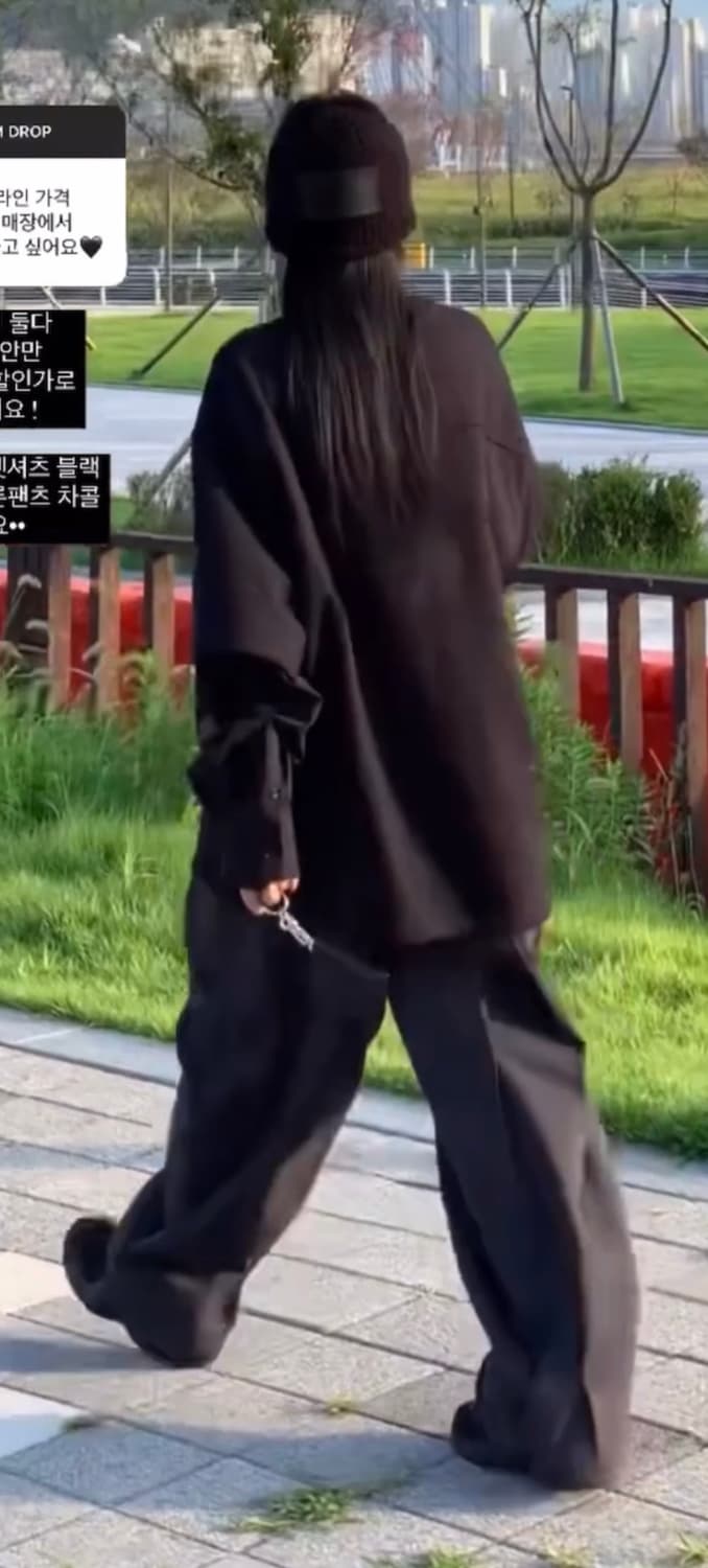 트리밍버드 Shirt Layered - Sweat Shirt [ Blac 상품이미지3