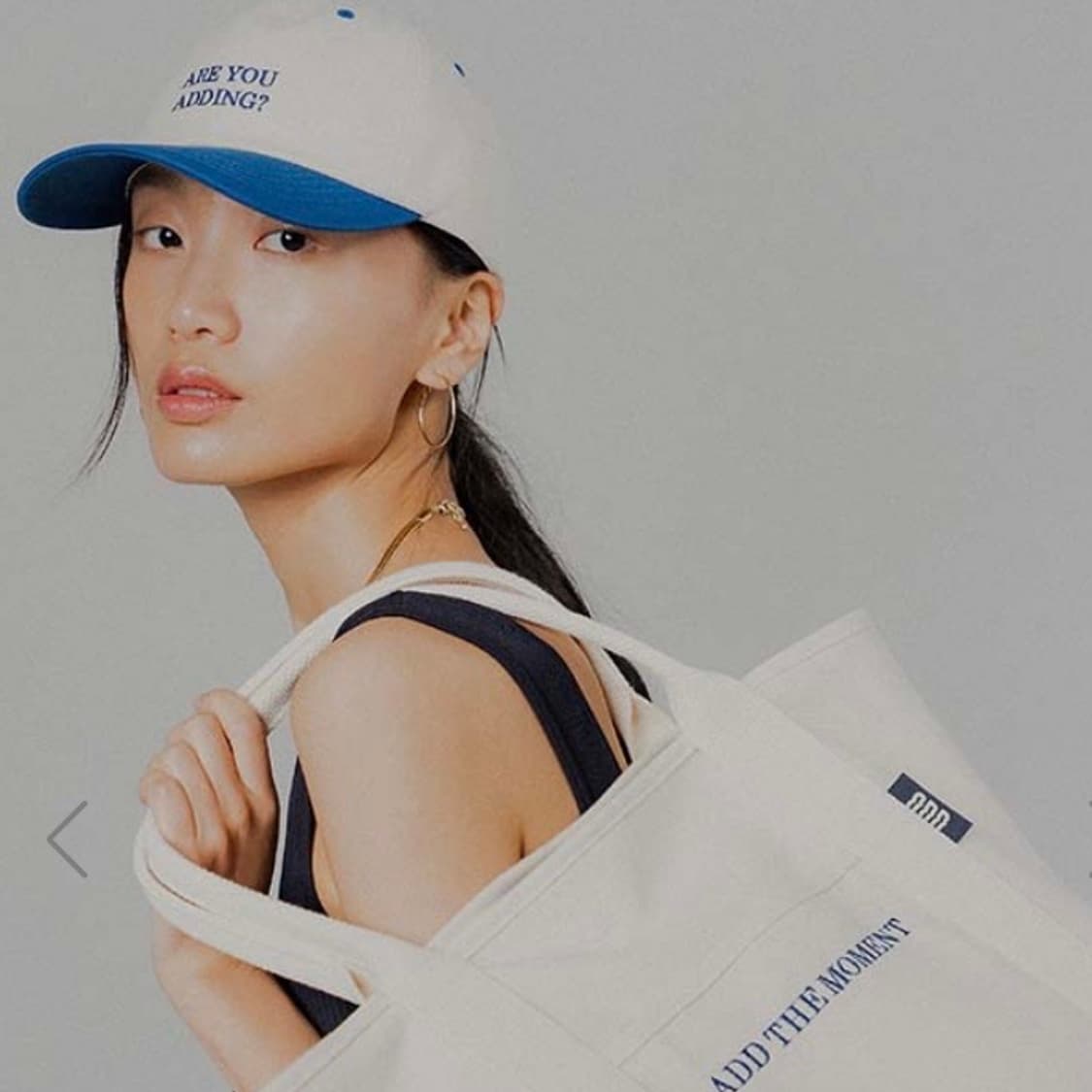 [정품] 애드스튜디오 레터링 자수 배색 볼캡(새제품) 상품이미지1