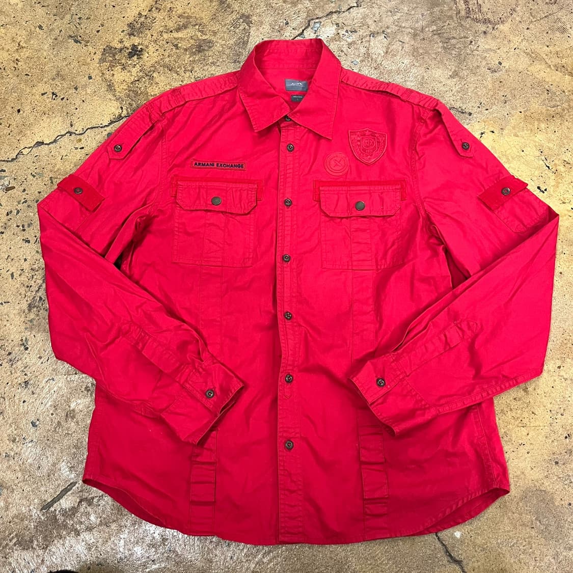 [정품/L] 아르마니 익스체인지 레드 셔츠 남방 b19 상품이미지2