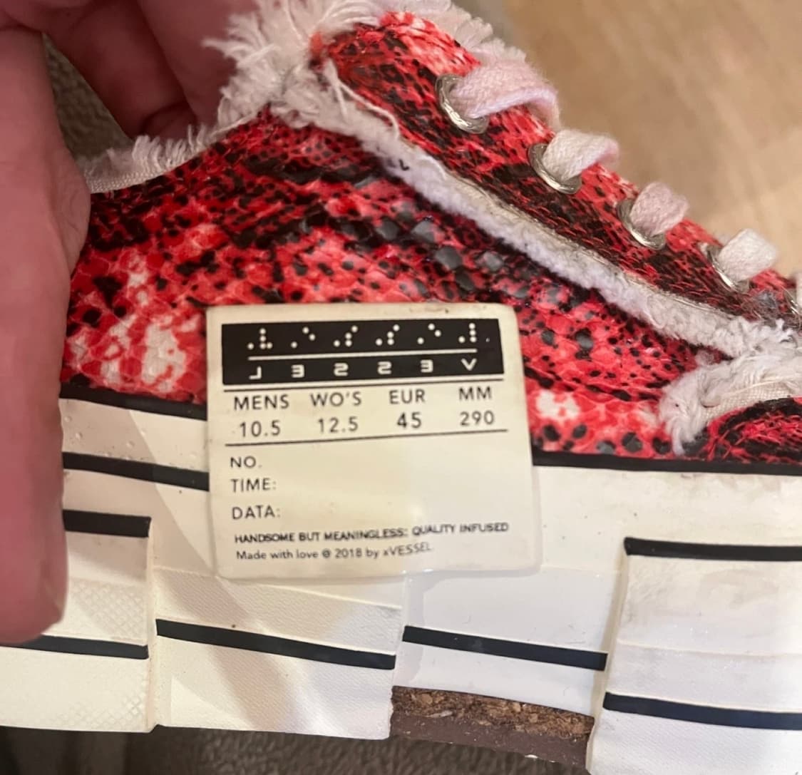 (290) 엑스베슬 GOP LOWS 파이썬 패턴 레드 스니커즈 상품이미지4