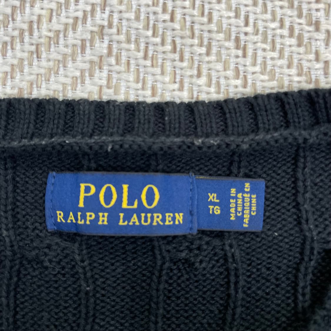 폴로 랄프로렌 블랙 케이블 니트 XL 상품이미지2