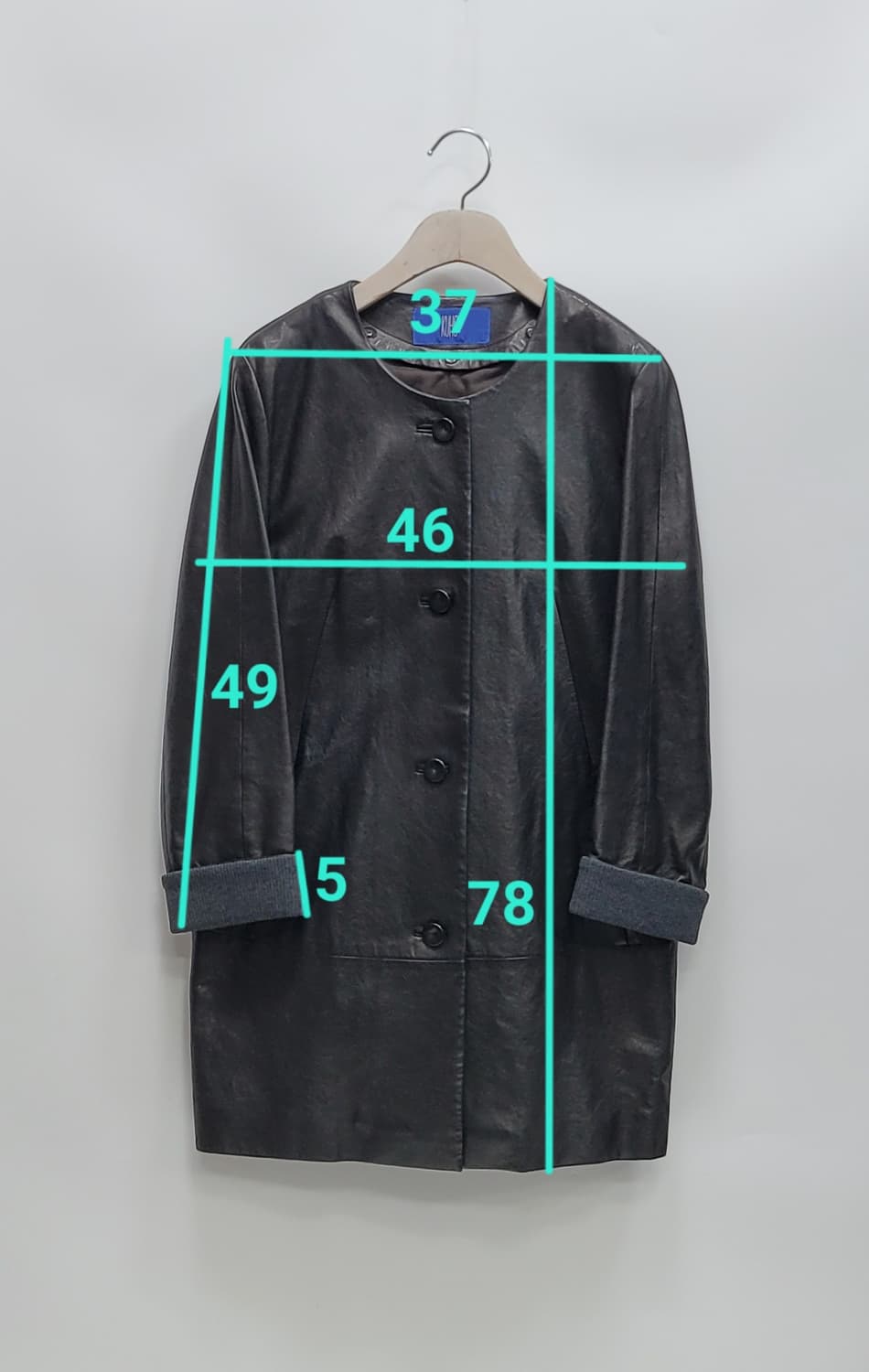 KUHO 구호 양가죽 롱자켓 레더 코트 / 여 85-94-160 
 상품이미지10