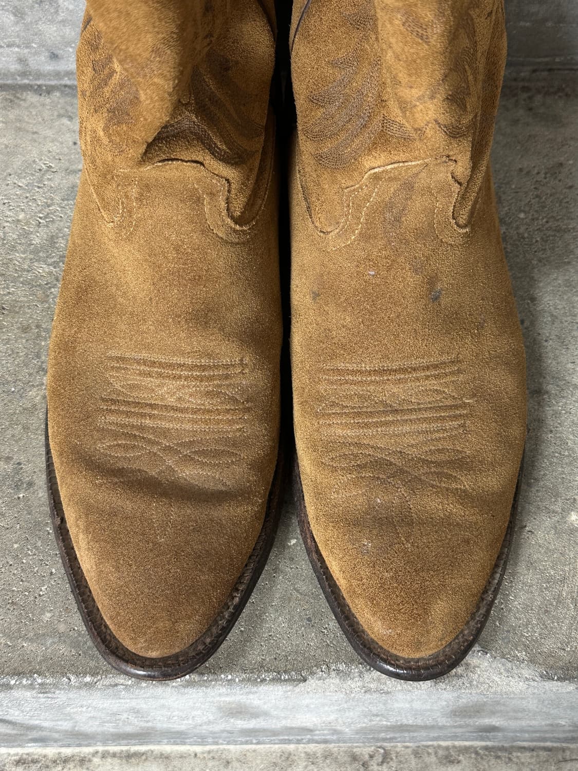 90's USA 노코나 러프아웃 스웨이드 웨스턴 부츠 카우보이 부츠 상품이미지8