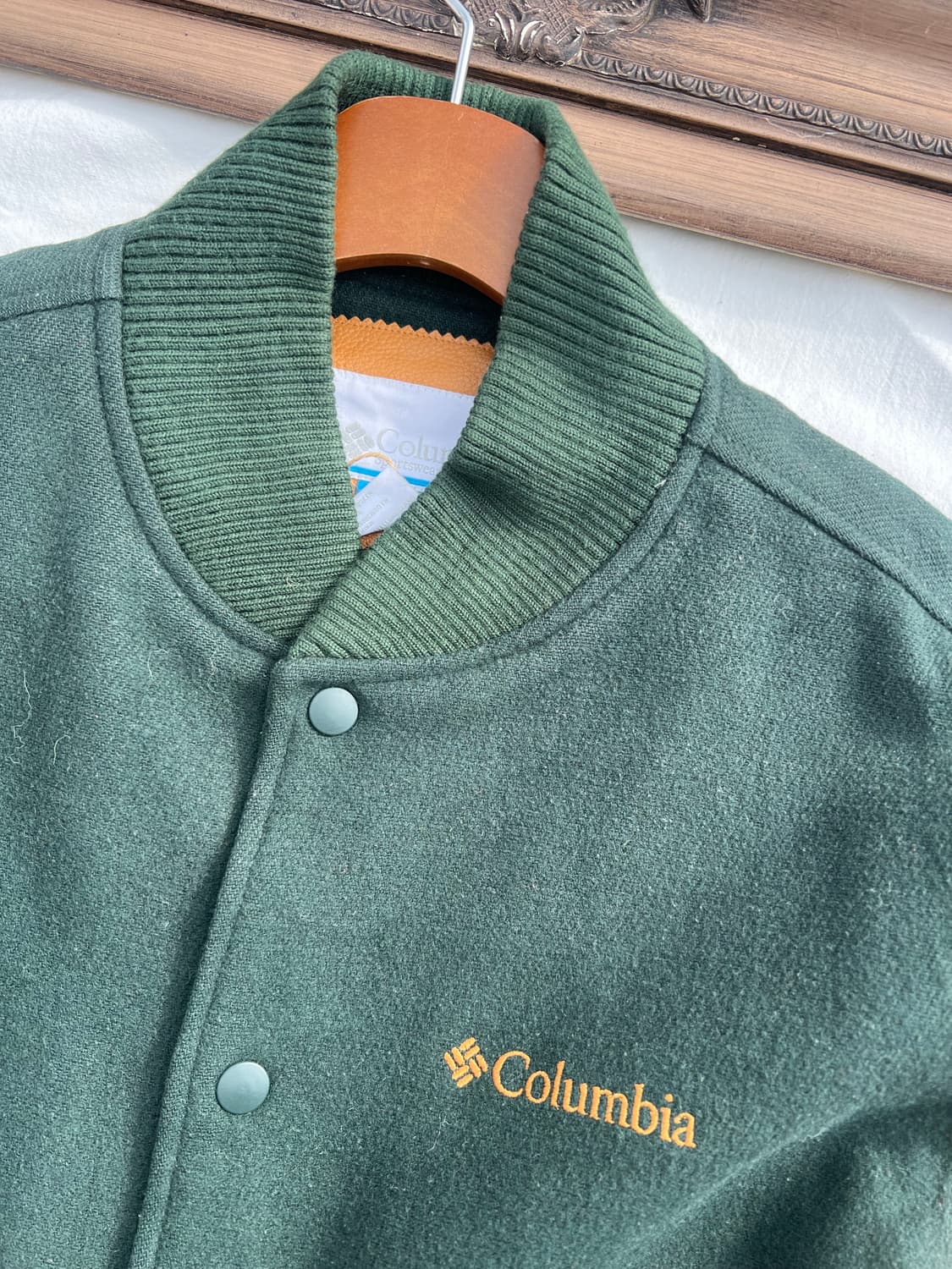 Columbia 레더 슬리브 바시티 자켓 (소가죽) 상품이미지3