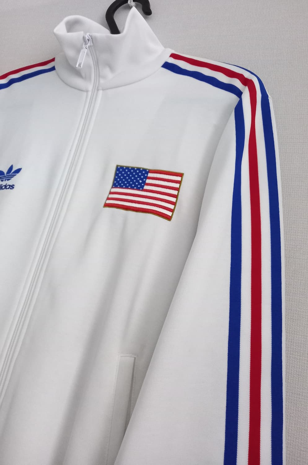 아디다스 희귀 대장급 미국 USA 화이트 트랙탑 저지 져지집업 90~95 상품이미지2