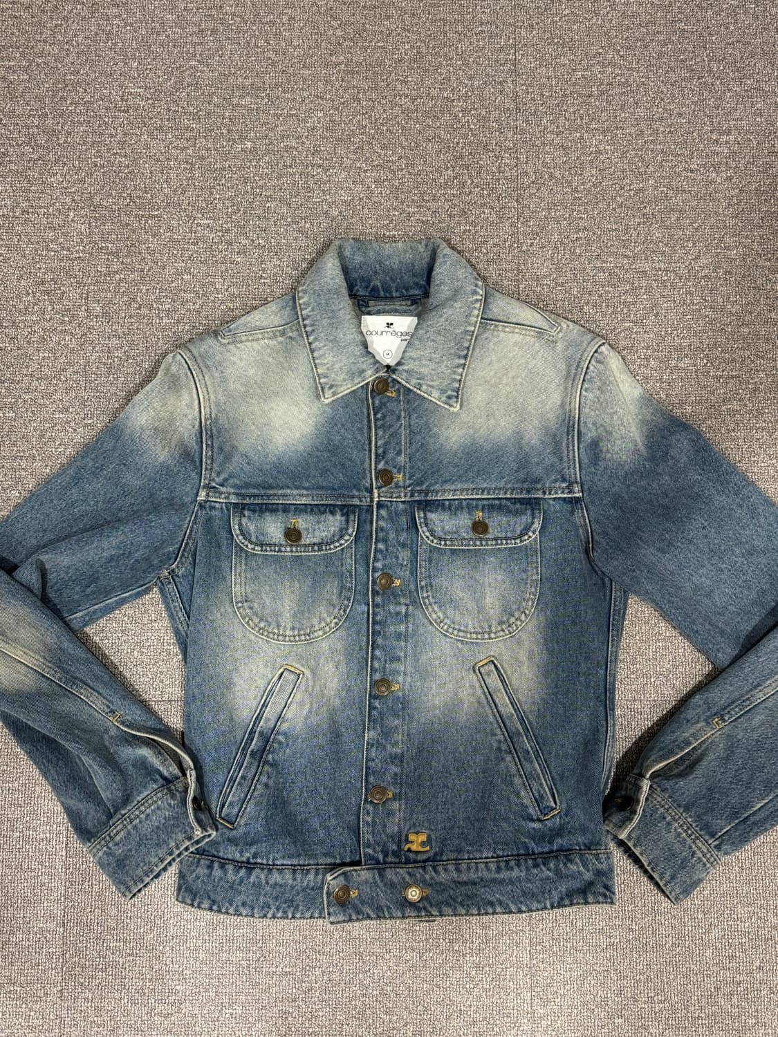 25FW 꾸레쥬 Courreges 블루 트러커 데님 자켓 S 상품이미지6